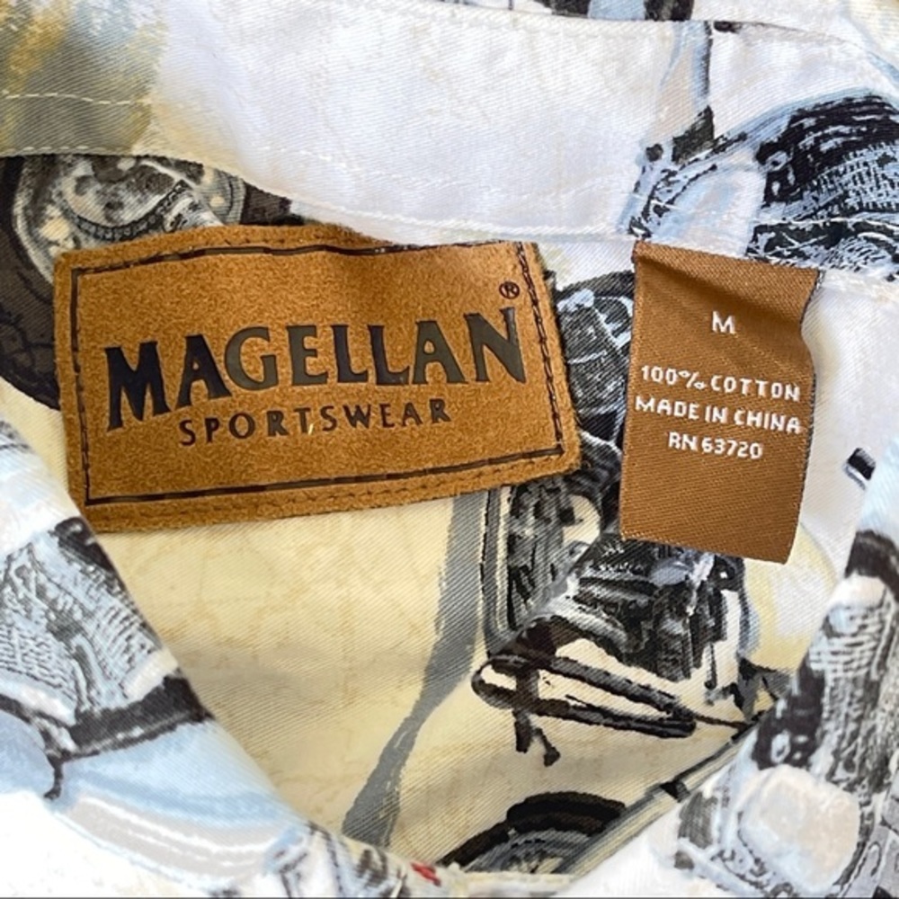 Magellan Motorcycle Button Down Short Sleeve Shirt - image 5